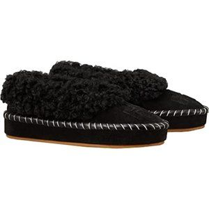 Tory Burch $238 83822 Shearling Slipper Curly Shearling Perfect Black Sz…